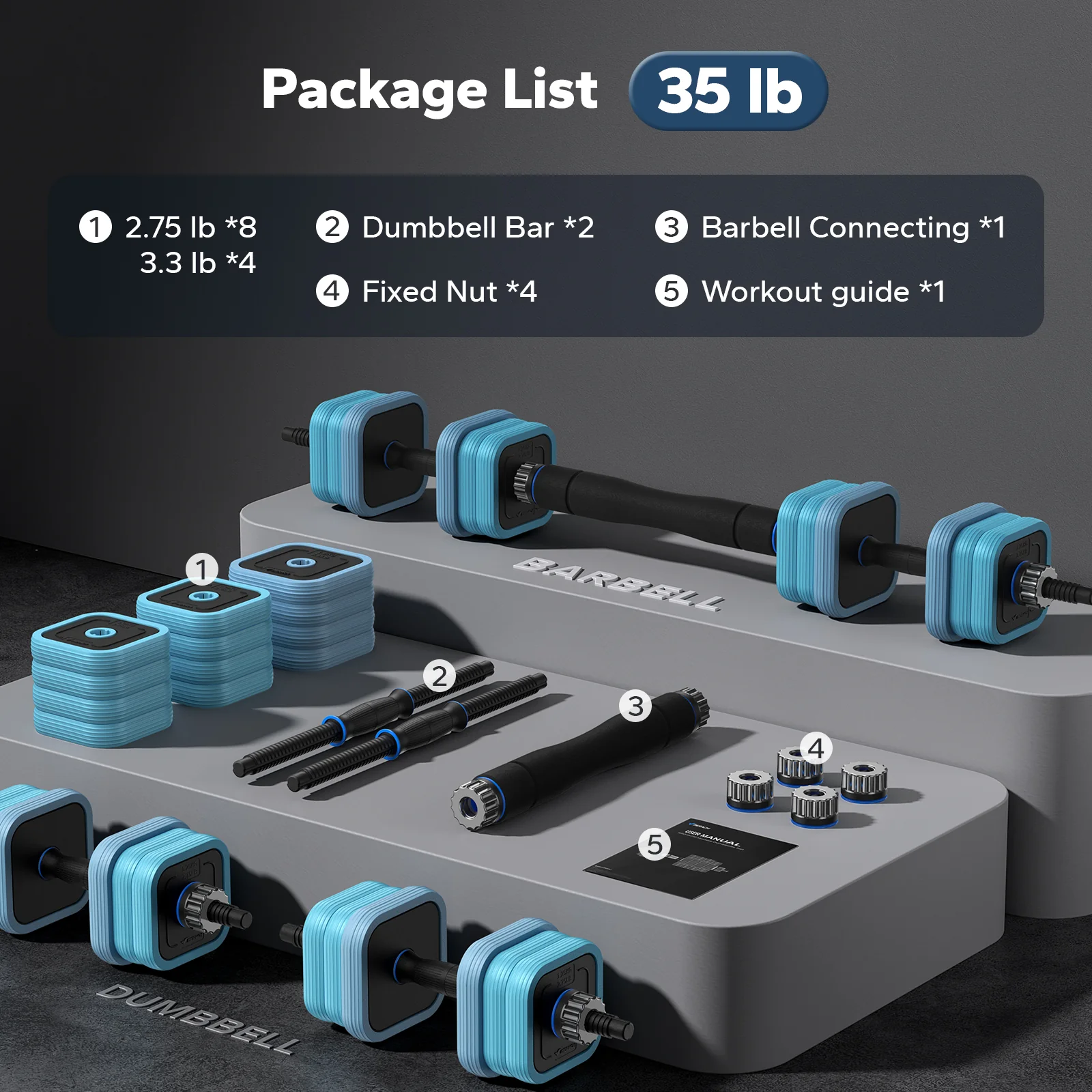 Adjustable Dumbbell Set - Image 8