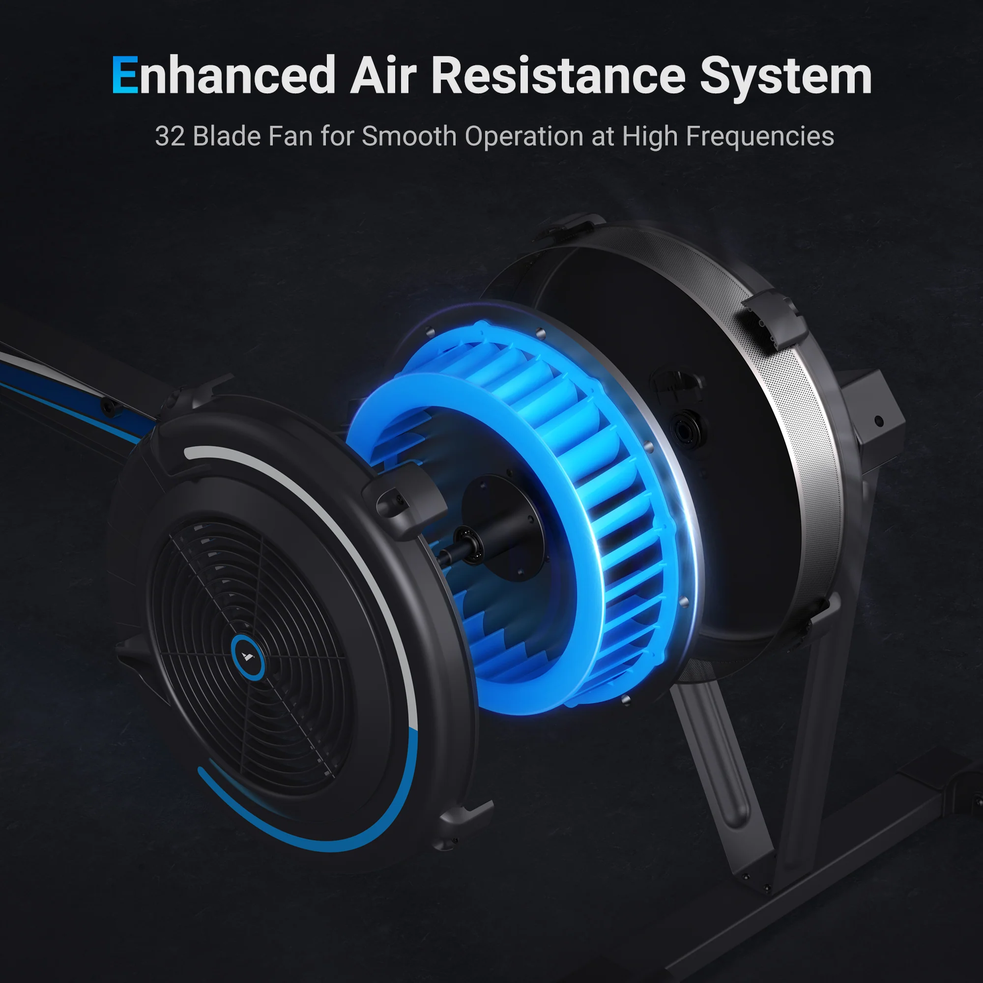NovaRow R50 Air Resistance Rower - Image 10